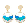 Cloud Eco-friendly Recycled Wood Gold Earrings