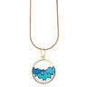 Cloud Recycled Wood Gold Necklace