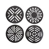 Geometric Handcrafted Recycled Rubber Coasters - Set of 2/4/6/8 by Paguro Upcycle
