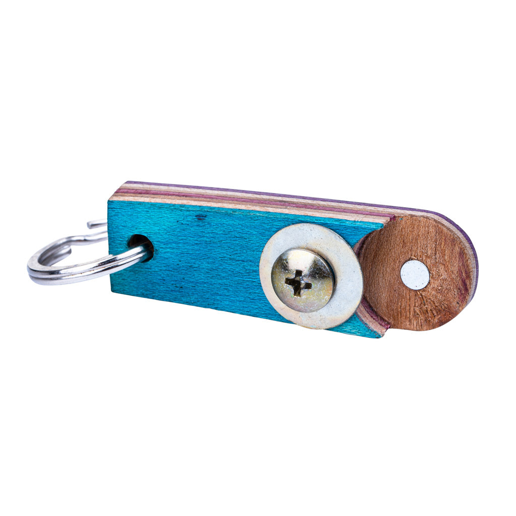 Recycled Skateboard Bottle Opener Keyring by Paguro Upcycle