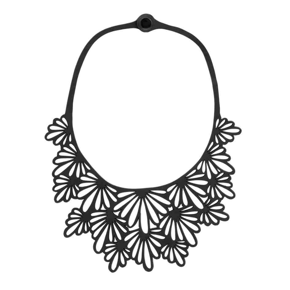 Marigold Statement Recycled Rubber Necklace