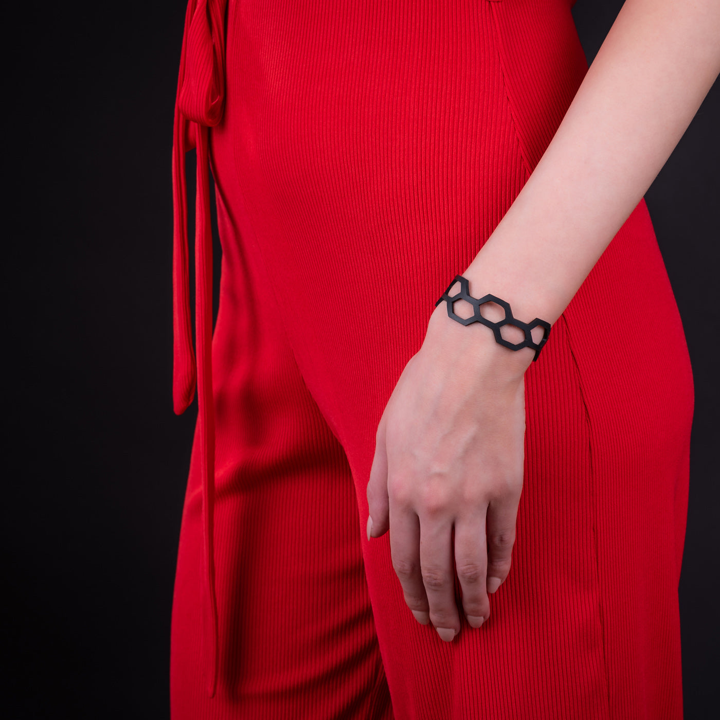 Belinda Geometric Thin Inner Tube Bracelet by Paguro Upcycle