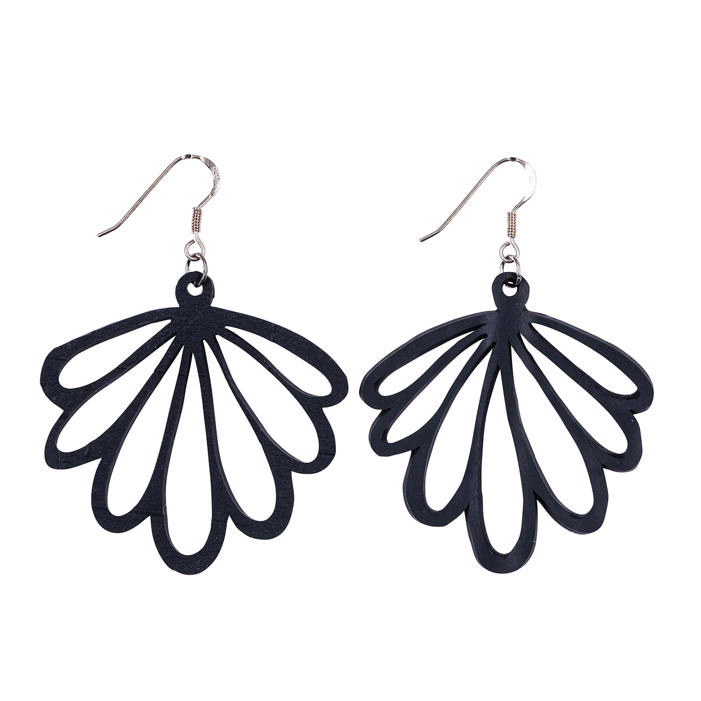 Project Cece  Dangle Feather Recycled Rubber Earrings