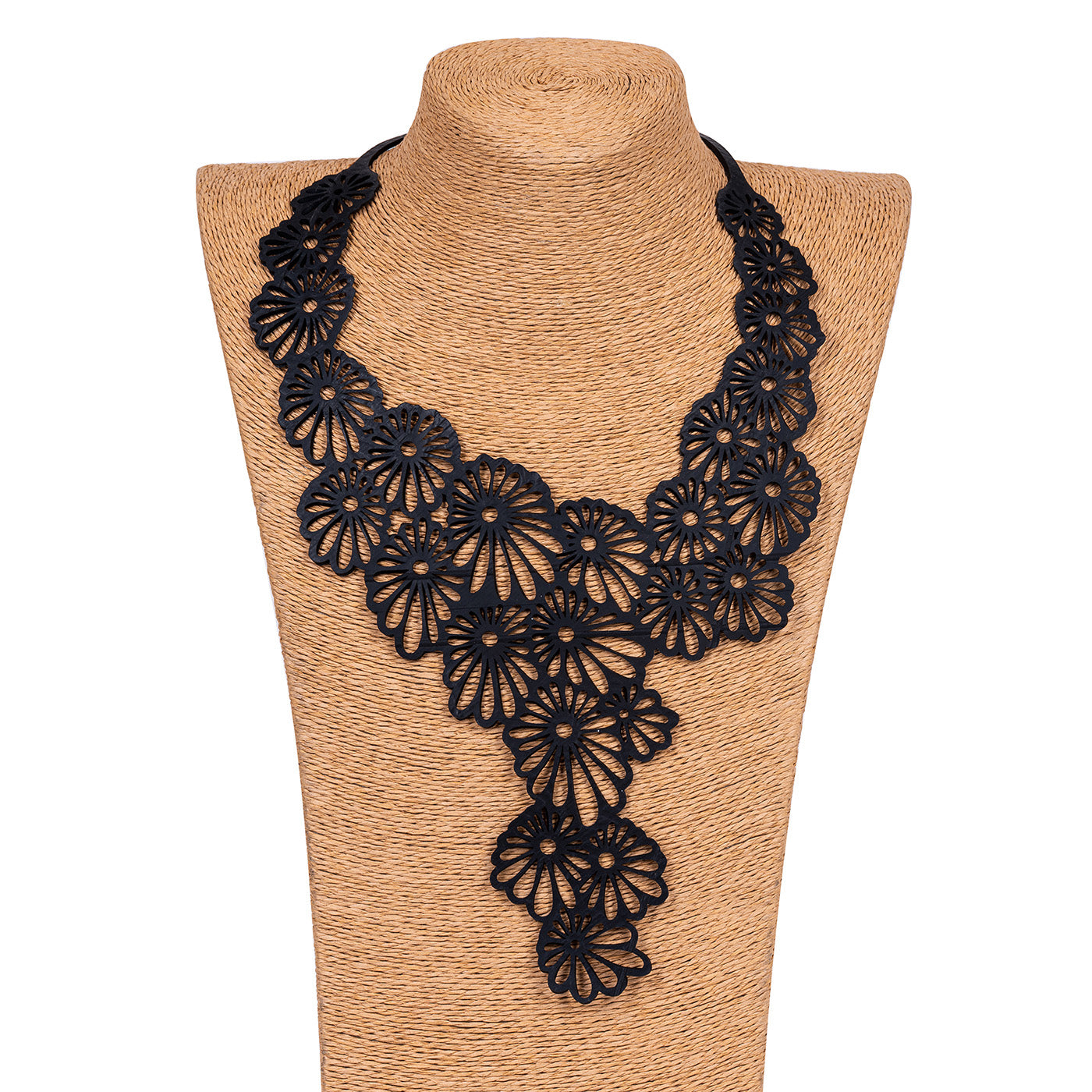 Daisy Statement Inner Tube Necklace by Paguro Upcycle