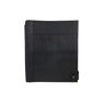 Paguro Upcycle recycled rubber notebook holder in black with textured patchwork design and snap closure