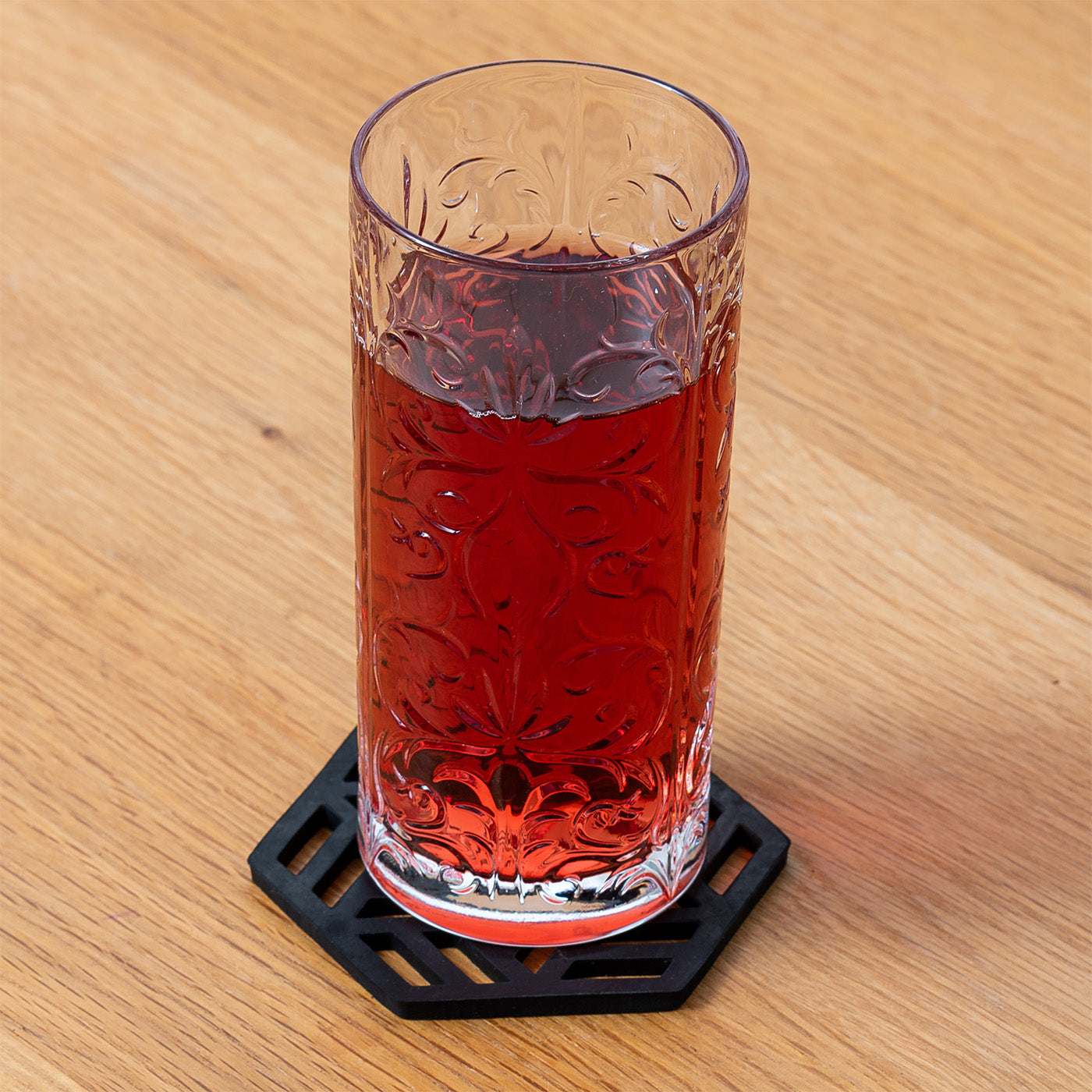 Zeta Handcrafted Recycled Rubber Coaster - Set of 2 or 4